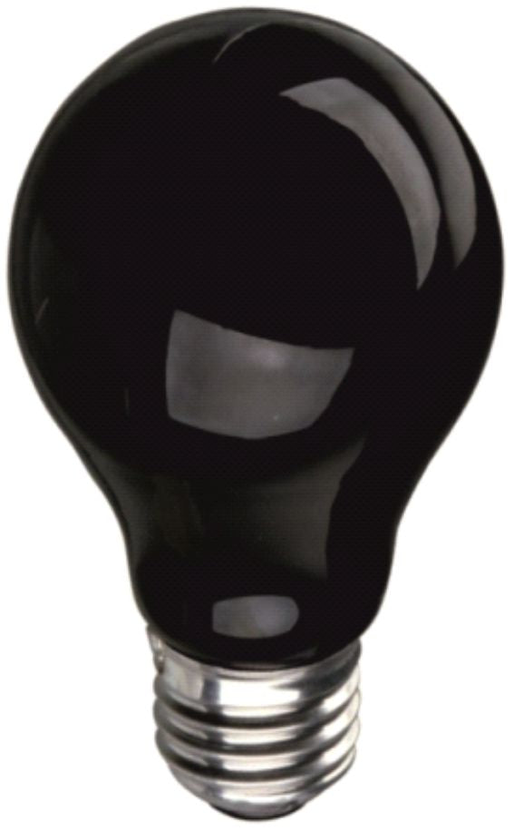 Żarówka  światła nocnego do terrariów E27 40W 230V A60 szkło czarne 3000h